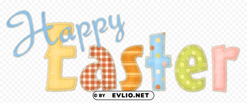 happy easter transparent text Clean Background Isolated PNG Icon