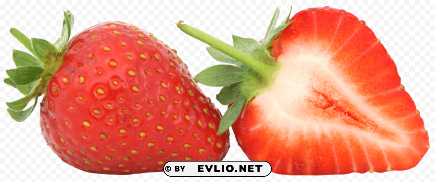 Fresh Strawberries PNG graphics with clear alpha channel