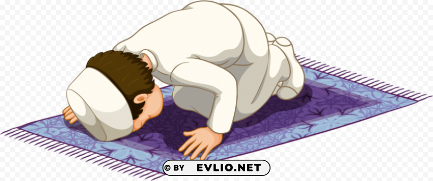 A Muslim person prays PNG without watermark free
