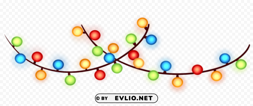 christmas lights PNG Graphic Isolated with Transparency clipart png photo - b34d26e0