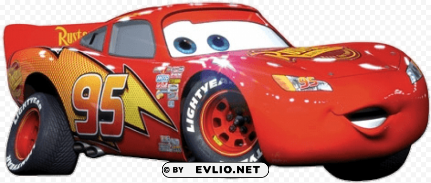 cars lightning mcqueen Isolated Object on Clear Background PNG PNG transparent with Clear Background ID 1d72589b