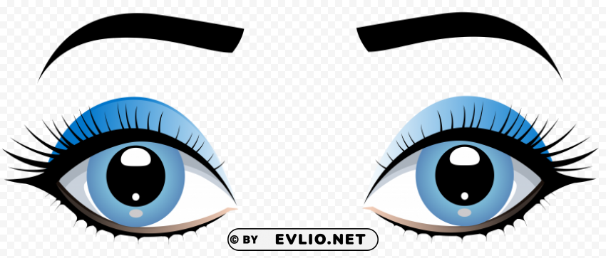 blue female eyes with eyebrows Transparent background PNG gallery