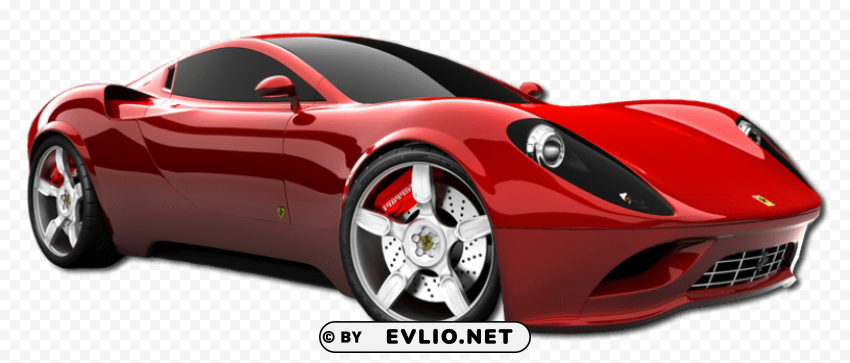 red cool ferrari dino car Isolated Subject in Transparent PNG Format
