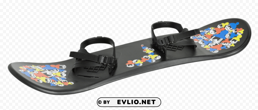 Snowboard Black PNG With Transparent Overlay