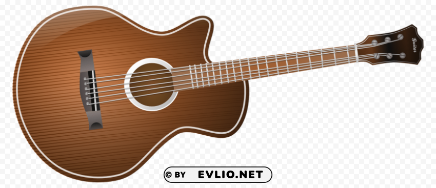 acoustic classic guitar Transparent PNG Isolated Item