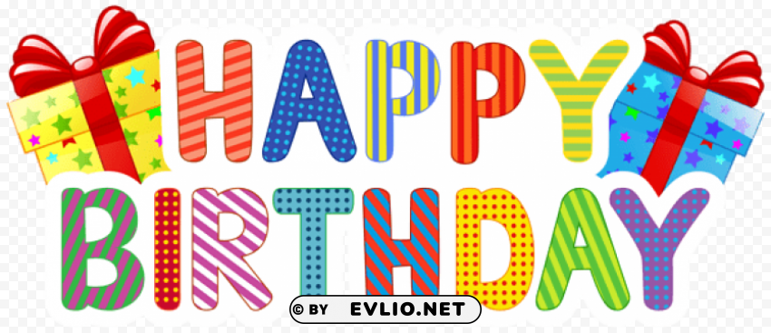 happy birthday Isolated Design Element in Clear Transparent PNG