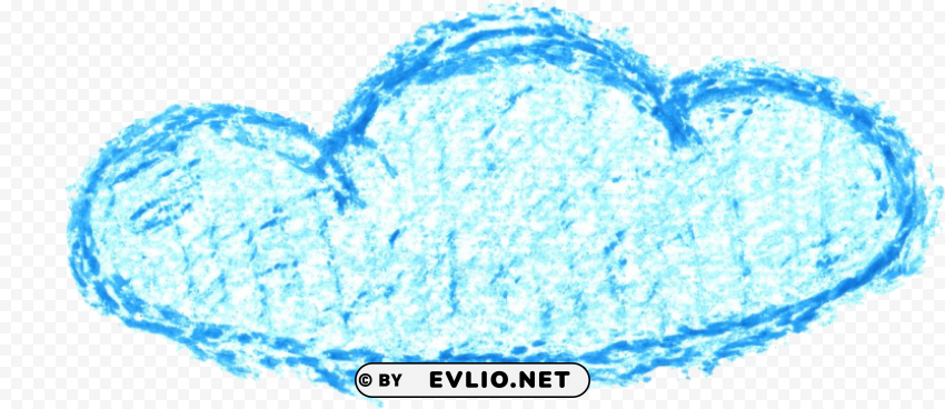 Cloud Drawing PNG with Transparency and Isolation