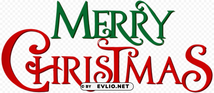 merry christmas decorative PNG Graphic with Transparent Background Isolation