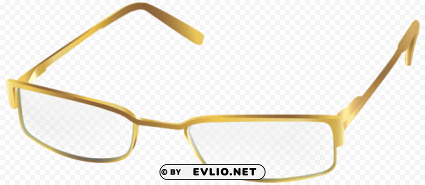 gold glasses PNG Image Isolated with Transparent Detail