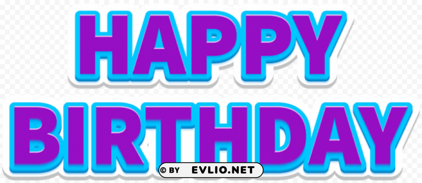 happy birthday text purple PNG images with no watermark