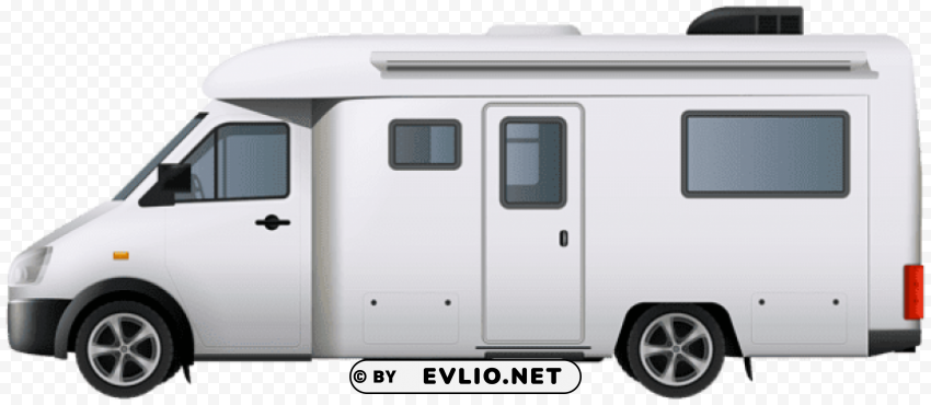 Transparent PNG image Of white motorhome PNG clip art transparent background - Image ID 593116f4