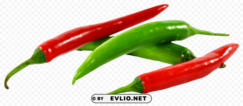 green and red chilli Transparent PNG Isolation of Item