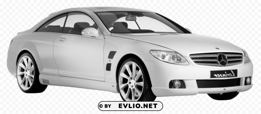 White Lorinser Mercedes Benz Cl Class Car PNG Art