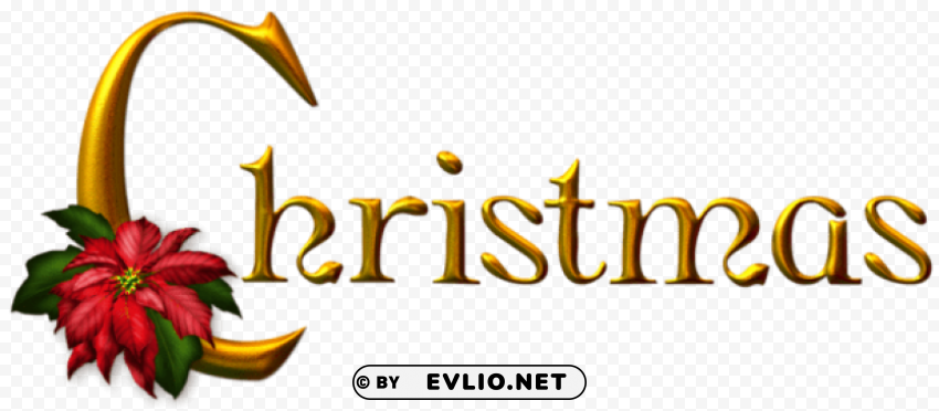 golden christmas PNG graphics for presentations