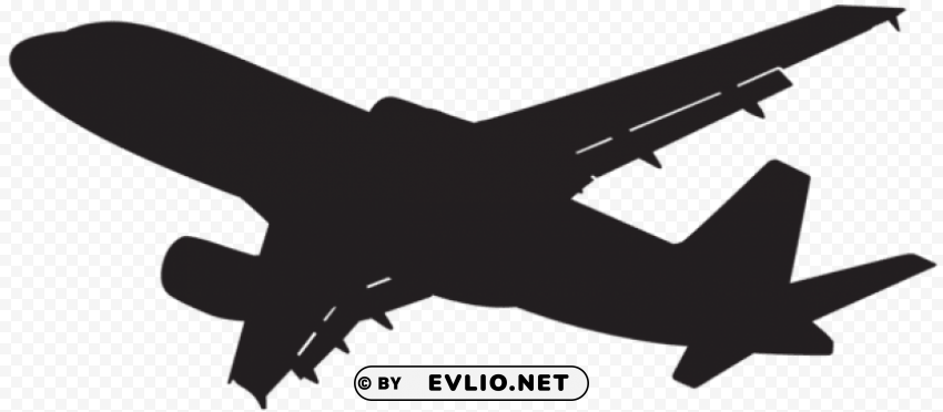 plane silhouette Transparent PNG Isolated Graphic Design