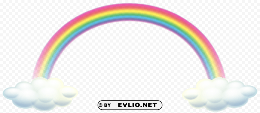 PNG image of rainbow with clouds PNG with alpha channel with a clear background - Image ID f68eaccc