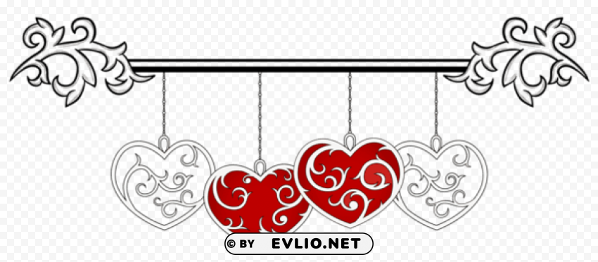 white and red hearts decorationpicture Isolated Element on HighQuality PNG