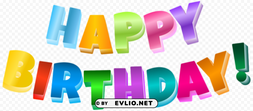 multlor happy birthday transparent PNG files with clear backdrop collection