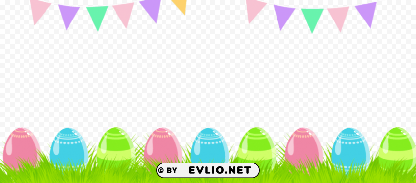 Easter Banner PNG With Isolated Transparency