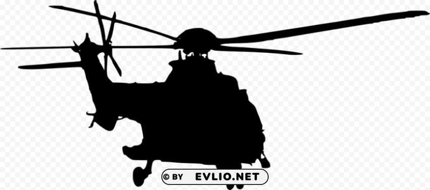 helicopter front view silhouette PNG cutout