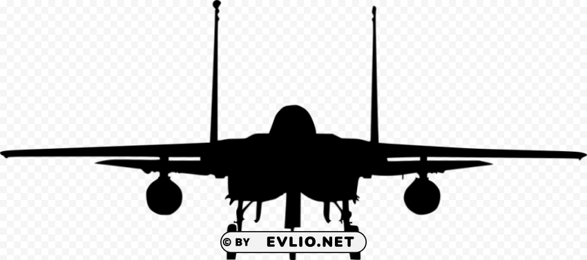 fighter plane front view silhouette Free PNG images with transparent layers