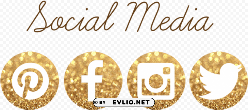 gold facebook and instagram logo PNG for personal use