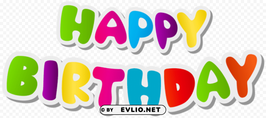 happy birthday text PNG images with alpha transparency wide selection