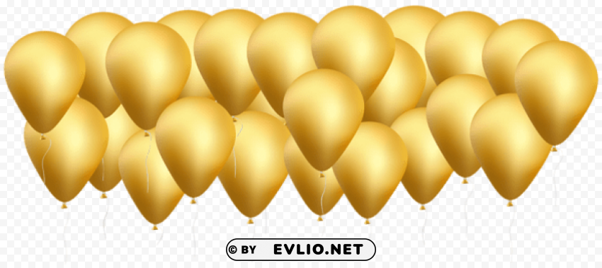 gold balloons PNG photo