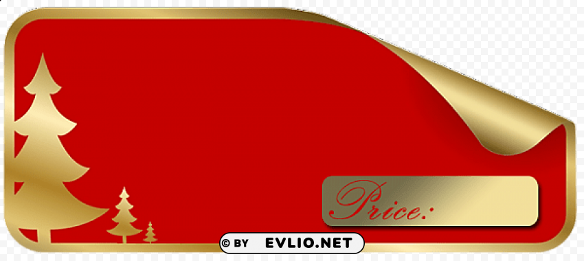 Christmas Tree Frame Red Alpha Channel Transparent PNG