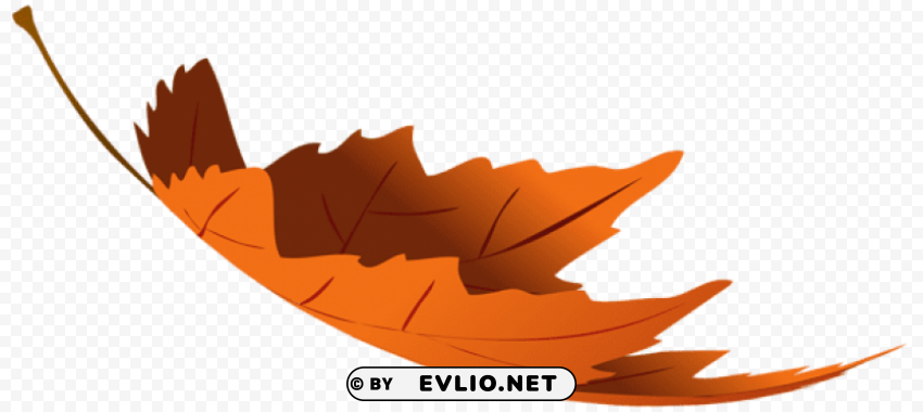 falling autumn leaf PNG Image with Transparent Cutout