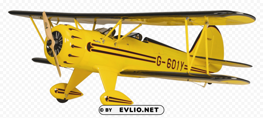 yellow biplane airplane Transparent PNG pictures archive