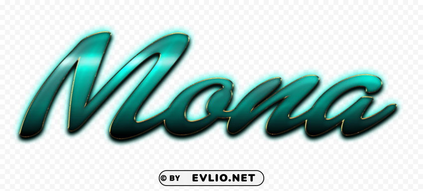 mona decorative name Isolated Item in HighQuality Transparent PNG