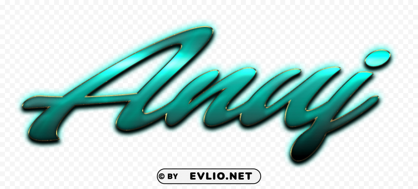 anuj decorative name Isolated Element on Transparent PNG
