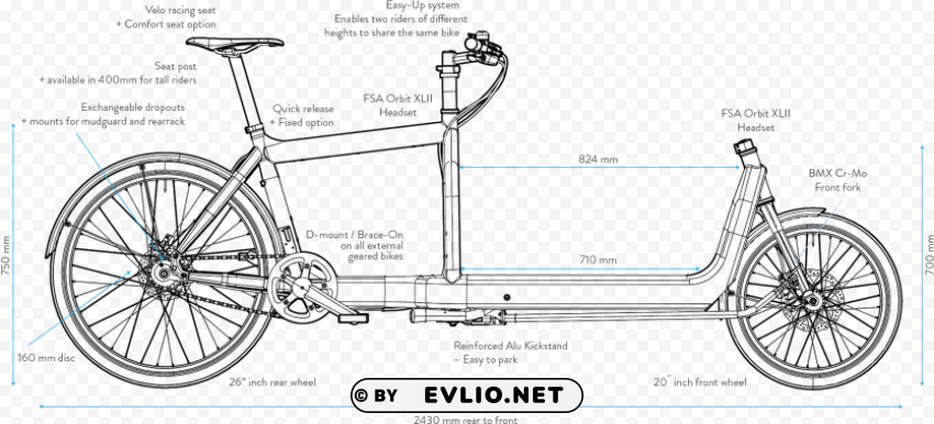 bullitt cargo bike dimensions Free transparent PNG
