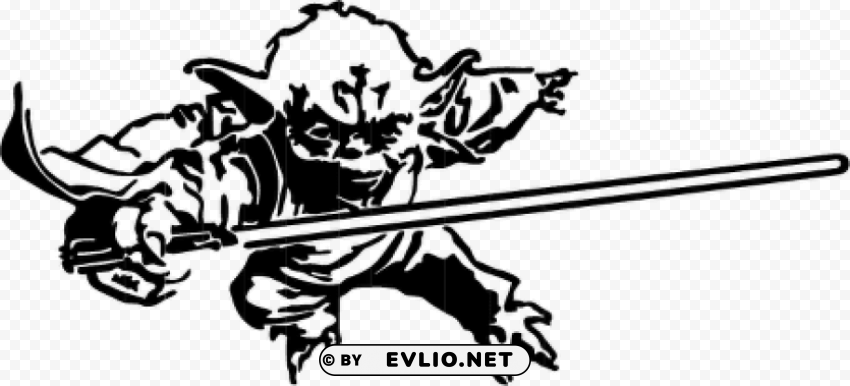 Yoda Black And White S PNG Images With Alpha Channel Diverse Selection