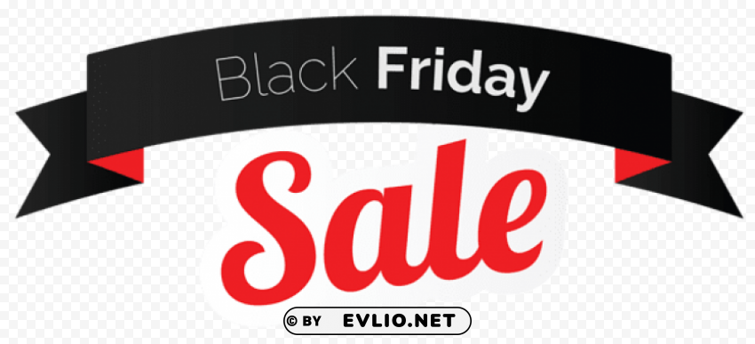 black friday sale banner ClearCut Background PNG Isolated Item