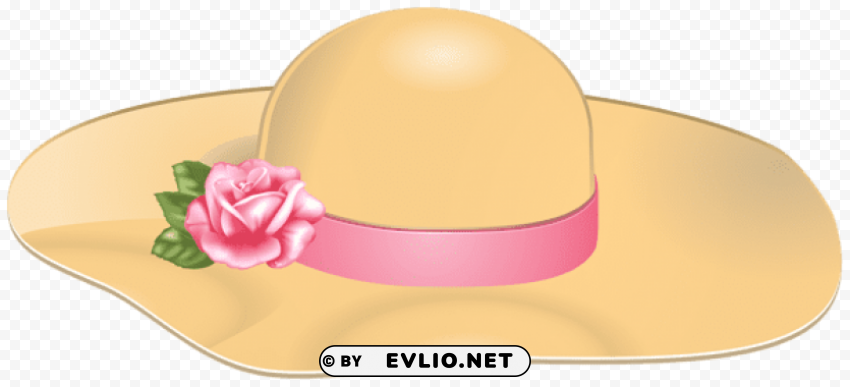 female hat with rose transparent Free PNG images with alpha channel set