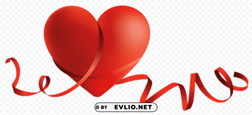 transparent red heart with bow PNG download free png images background -  image ID is e43e5986