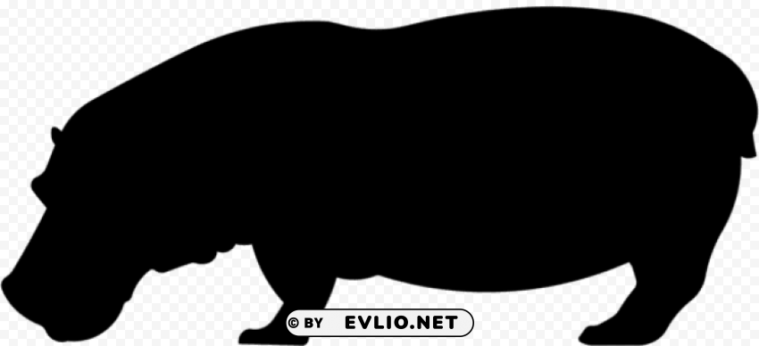 hippopotamus silhouette PNG images with alpha transparency selection
