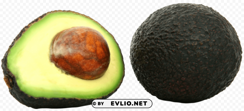 Full And Half Avocado PNG Images For Banners