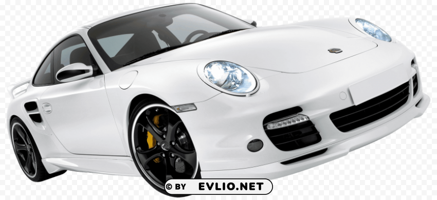 Transparent PNG image Of white side porsche Isolated Artwork with Clear Background in PNG - Image ID ccb1ad69