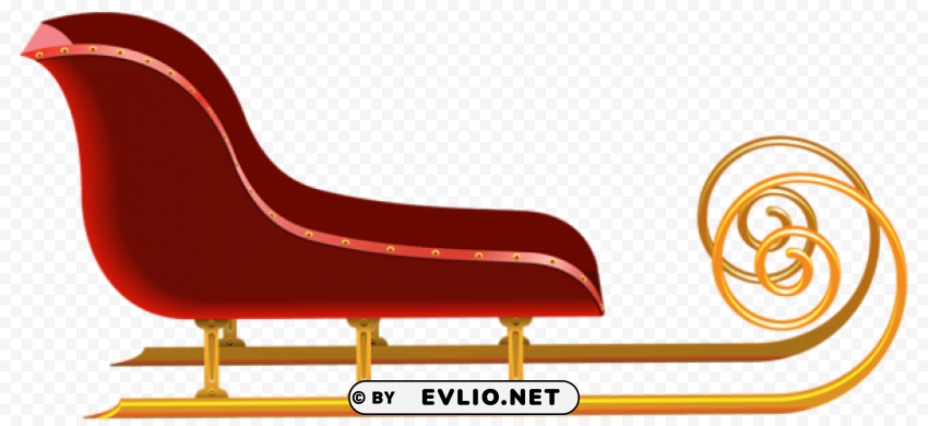 red sleigh PNG pics with alpha channel
