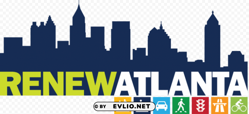 atlanta georgia skyline 1 canvas Transparent Background PNG Isolated Icon PNG transparent with Clear Background ID 1176689f