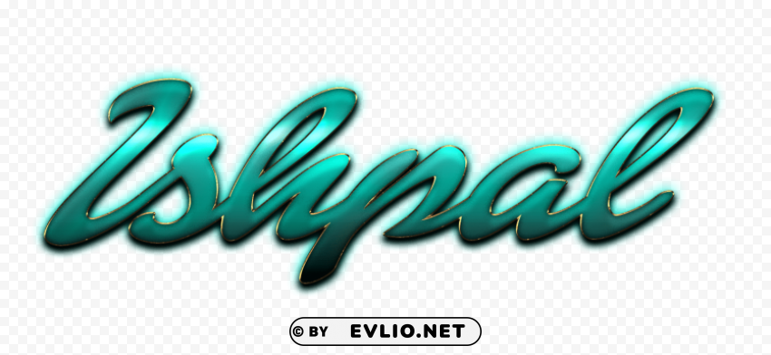 ishpal name logo Isolated Artwork in HighResolution Transparent PNG