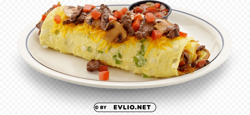 omelette PNG Graphic Isolated on Clear Background