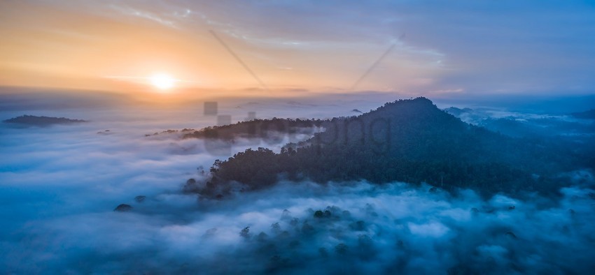 above the clouds Isolated Element with Clear PNG Background