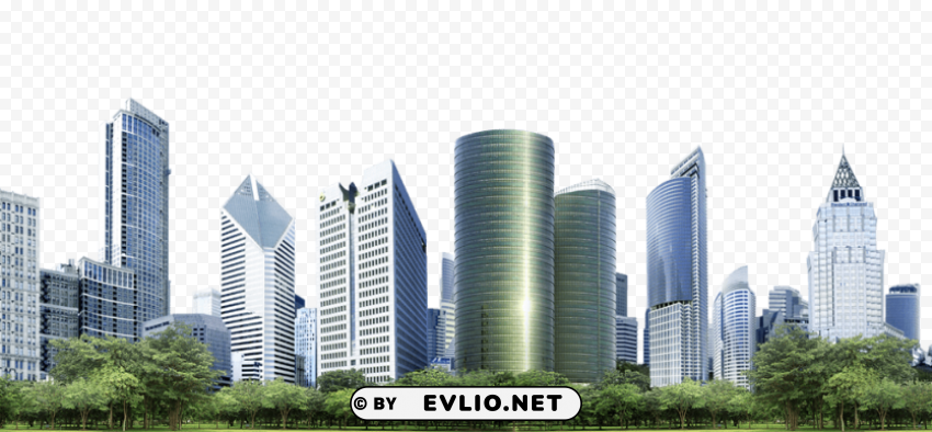 city skyline PNG transparent graphics bundle