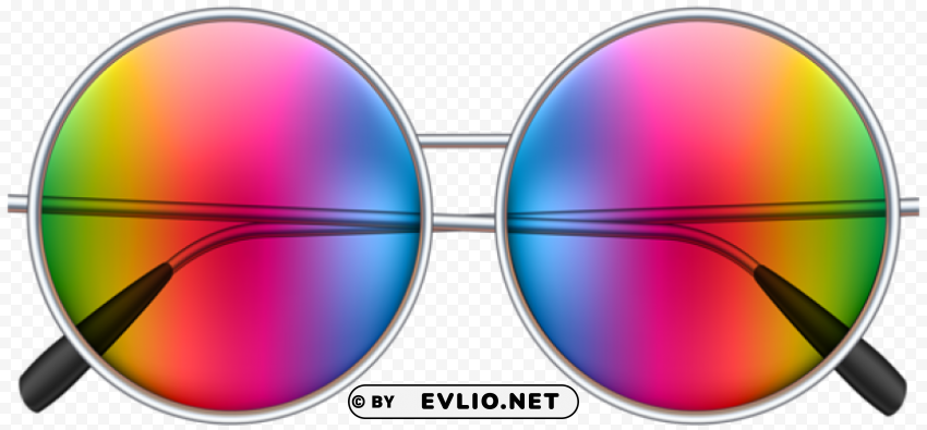 colorful sunglasses ClearCut Background Isolated PNG Design