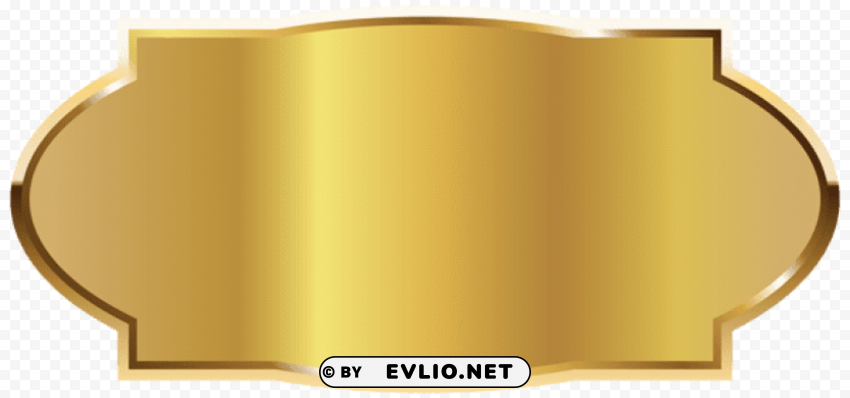 golden label template Transparent Background PNG Isolated Character