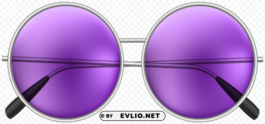 round sunglasses purple Clear background PNGs